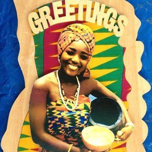 Ghana WestAfrican Lady Wall Decor Greeting Hanging